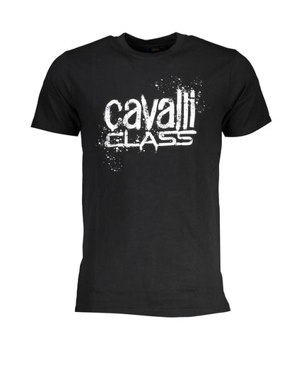 Cavalli Class Black Cotton T-Shirt