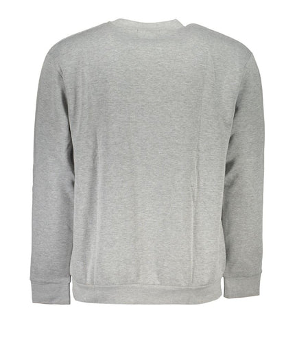 Cavalli Class Chic Gray Embroidered Sweatshirt