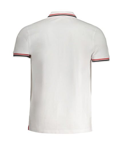 Cavalli Class White Cotton Polo Shirt