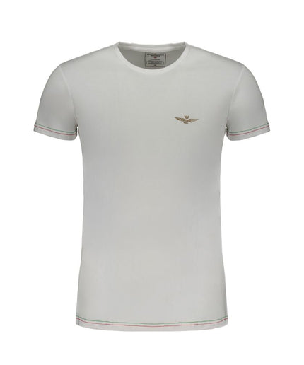 Aeronautica Militare White Cotton T-Shirt