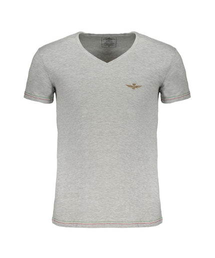 Aeronautica Militare Gray Cotton T-Shirt