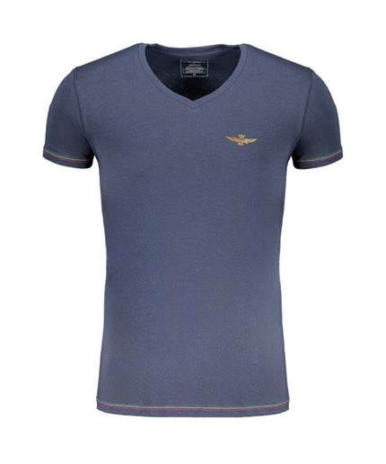 Aeronautica Militare Blue Cotton T-Shirt