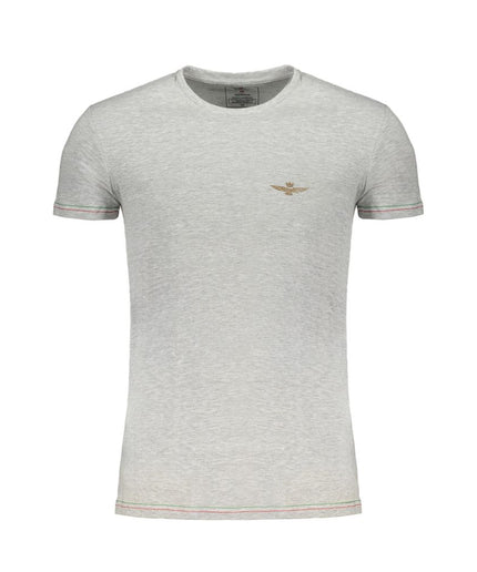 Aeronautica Militare Gray Cotton T-Shirt