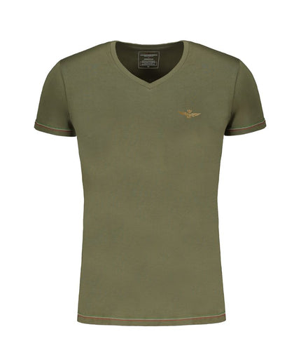 Aeronautica Militare Green Cotton T-Shirt