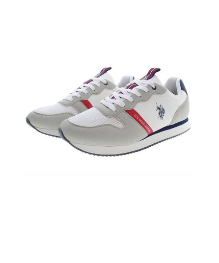 U.S. POLO ASSN. White Polyester Mens Sneaker