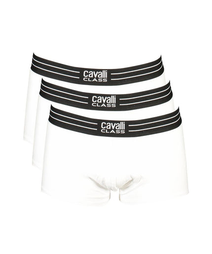 Cavalli Class White Cotton Underwear