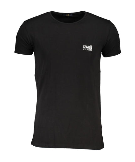 Cavalli Class Black Cotton T-Shirt