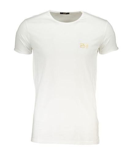 Cavalli Class White Cotton T-Shirt