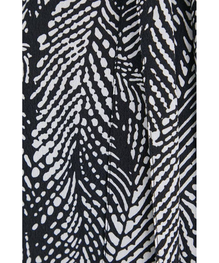 Patrizia Pepe Chic Monochrome Leaf Print Short Dress