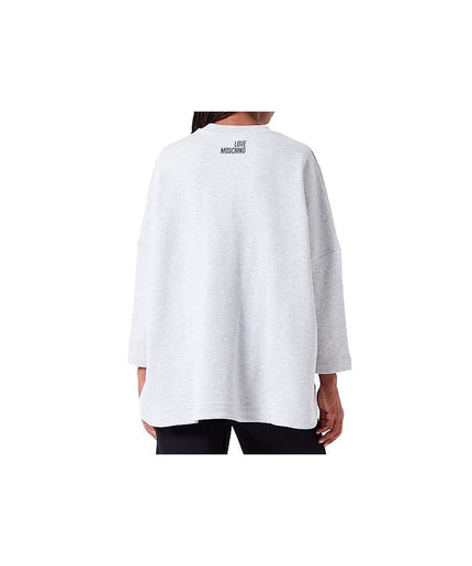 Love Moschino Gray Cotton Women's Oversized Sweatshirt