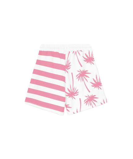 Comme Des Fuckdown Chic Pink Striped Drawstring Shorts