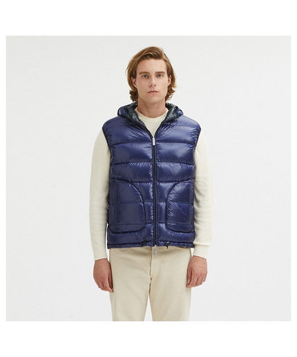 Centogrammi Blue Nylon Men's Reversible Vest