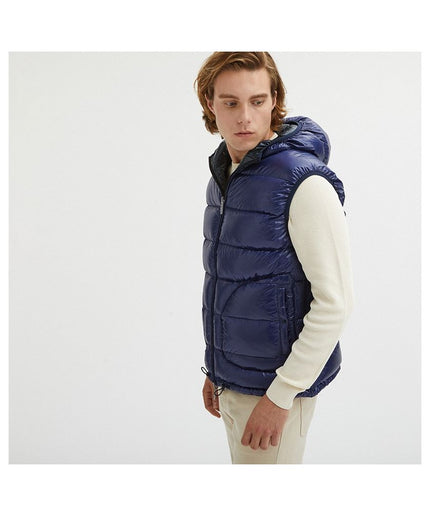 Centogrammi Blue Nylon Men's Reversible Vest