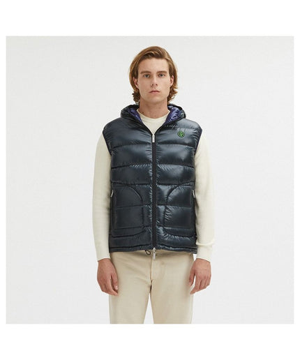 Centogrammi Blue Nylon Men's Reversible Vest