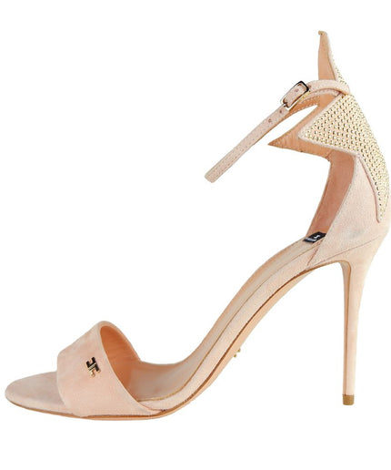 Elisabetta Franchi Studded Star Suede Heeled Sandals