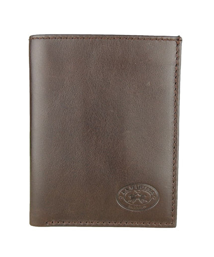 La Martina Elegant Dark Brown Leather Passport Holder