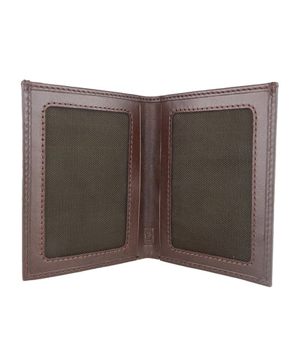 La Martina Elegant Dark Brown Leather Passport Holder