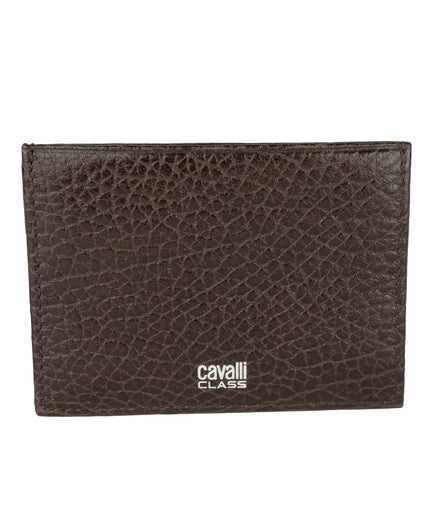 Cavalli Class Chic Calfskin Leather Card Holder