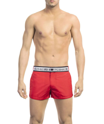 Bikkembergs Red Polyamide Men Swim Short