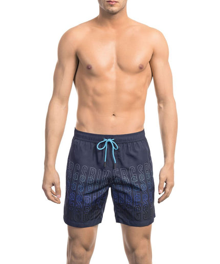 Bikkembergs Blue Polyester Men Swim Short