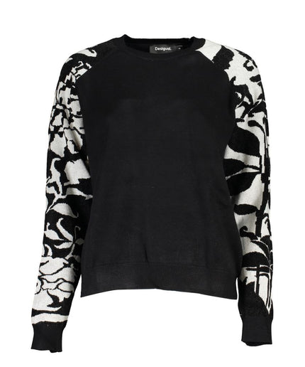 Desigual Chic High Neck Sweater with Contrast Details