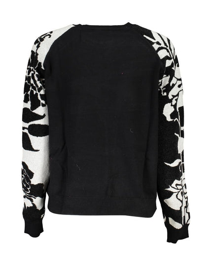 Desigual Chic High Neck Sweater with Contrast Details