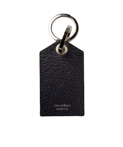 Neil Barrett Blue Leather Men Keychain