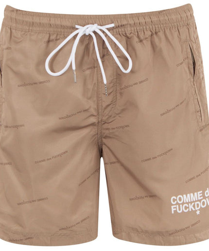 Comme Des Fuckdown Beige Polyester Men Swimwear