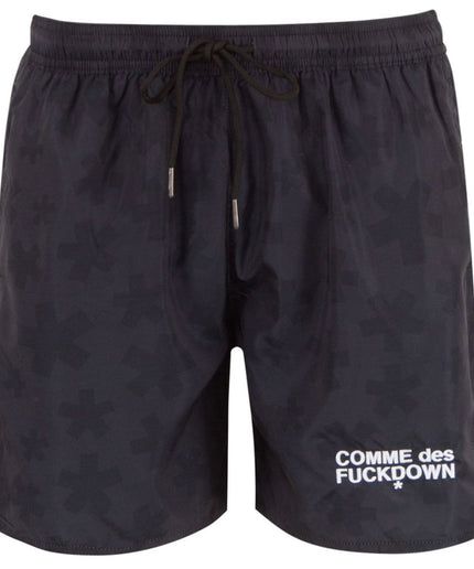 Comme Des Fuckdown Black Polyester Men's Bermuda Short