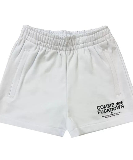 Comme Des Fuckdown White Cotton Short