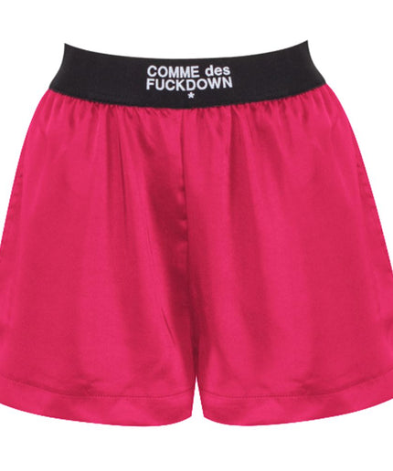 Comme Des Fuckdown Fuchsia Polyester Short