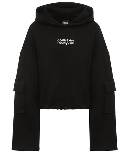 Comme Des Fuckdown Black Cotton Sweater