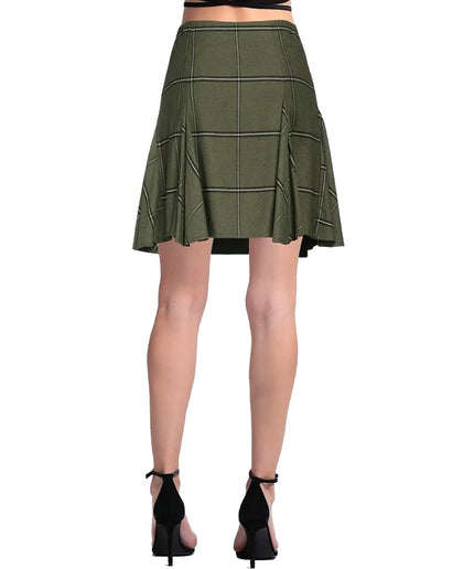 PINKO Green Viscose Skirt