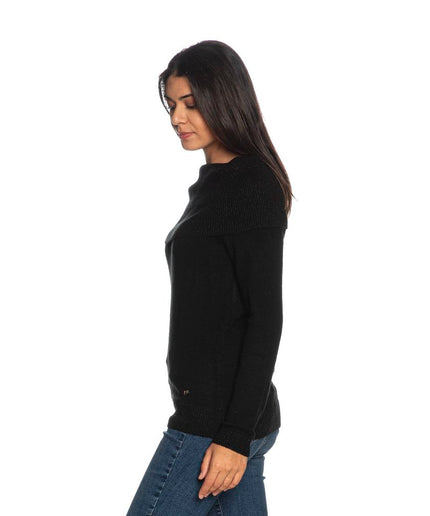 Yes Zee Black Viscose Sweater