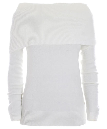 Yes Zee White Viscose Sweater