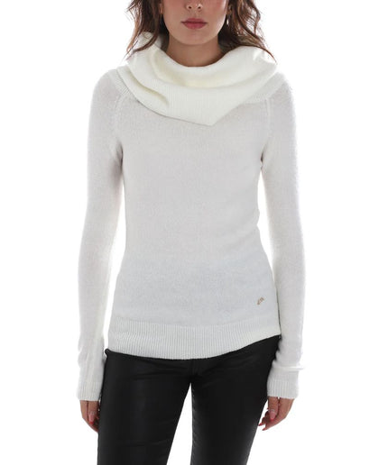 Yes Zee White Viscose Sweater