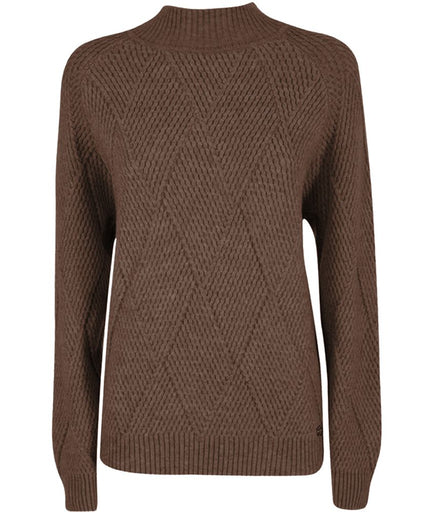 Yes Zee Brown Acrylic Sweater