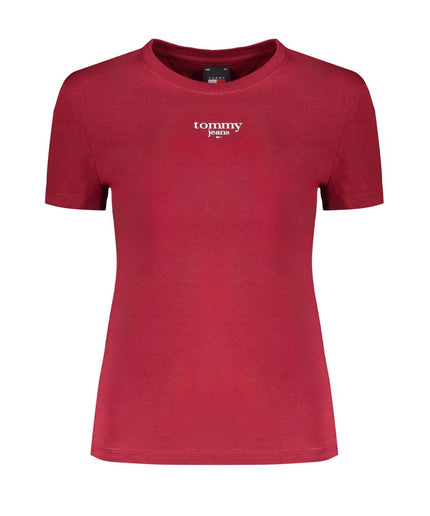 Tommy Hilfiger Red Cotton Tops & T-Shirt