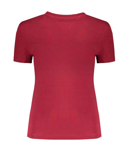 Tommy Hilfiger Red Cotton Tops & T-Shirt