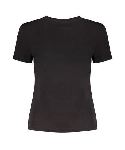 Tommy Hilfiger Black Cotton Tops & T-Shirt