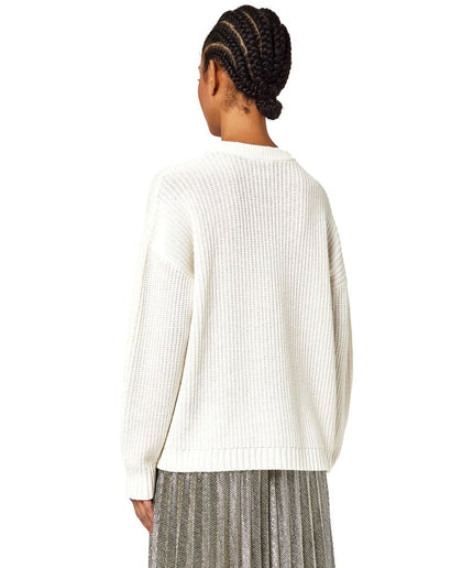 Alpha Studio White Wool Riciclata Sweater