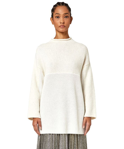 Alpha Studio White Wool Riciclata Sweater