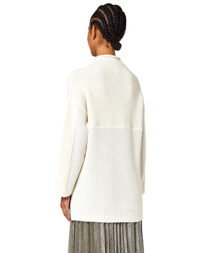 Alpha Studio White Wool Riciclata Sweater