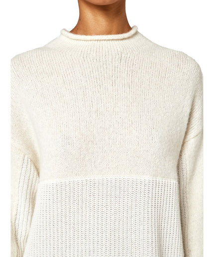 Alpha Studio White Wool Riciclata Sweater