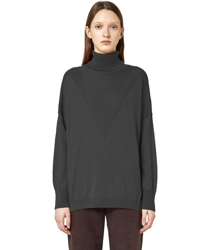 Alpha Studio Gray Silk Sweater