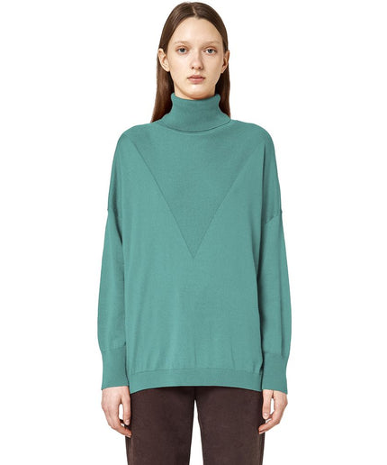 Alpha Studio Green Silk Sweater