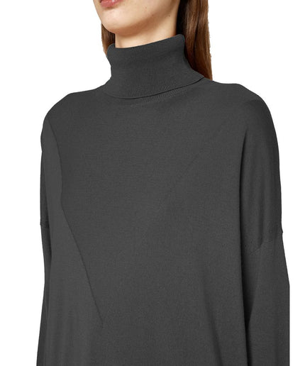 Alpha Studio Gray Silk Sweater