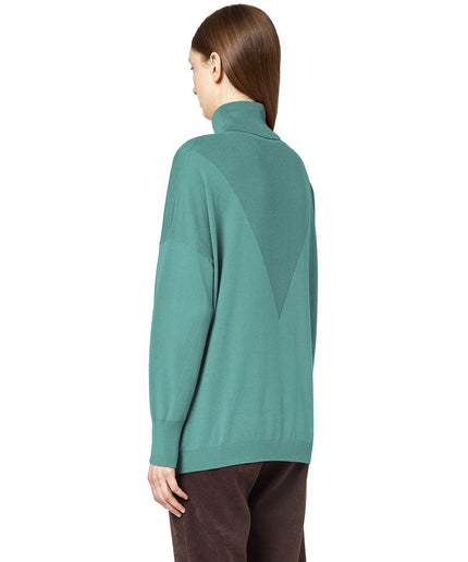 Alpha Studio Green Silk Sweater