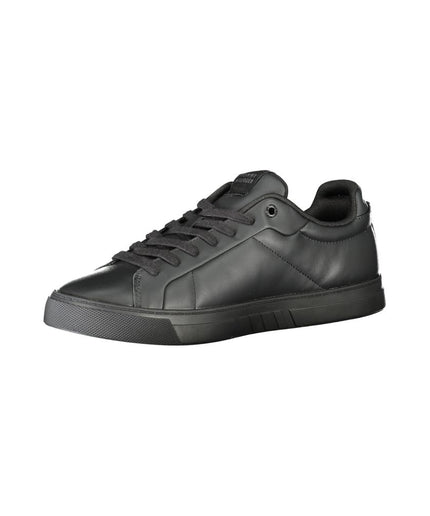 Tommy Hilfiger Black Leather Men Sneaker