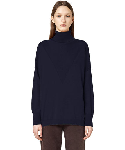 Alpha Studio Blue Silk Sweater